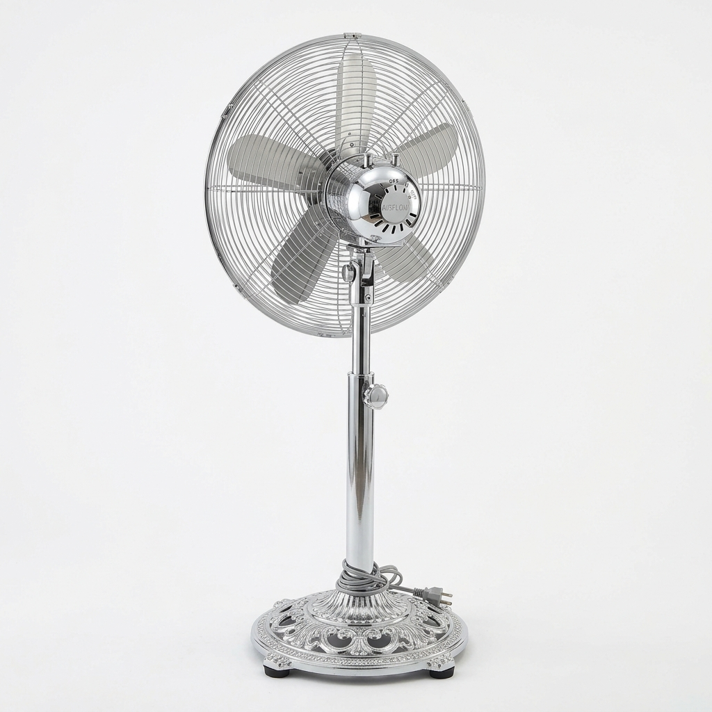 Orin Pedestal Fan 18 inch Fancy Chrome Edition