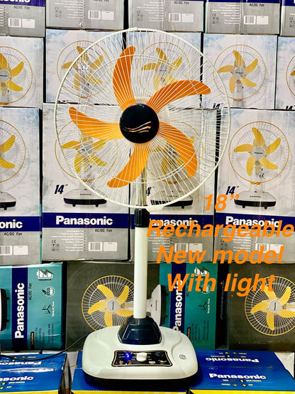 Orin 18" Rechargeable AC/DC Fan with Light – New Model