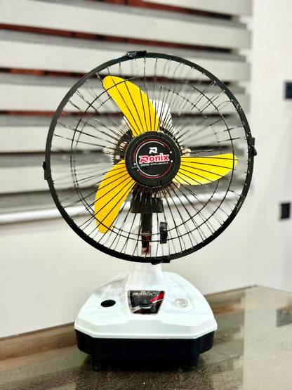 Orin 12" Rechargeable AC/DC Table Fan | 2 Speed | Oscillation | Pure Copper Motor