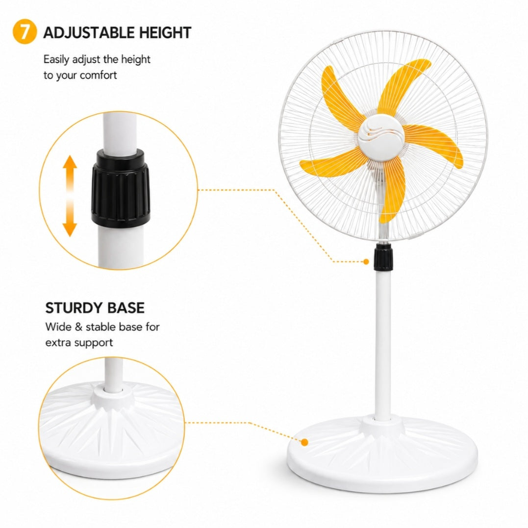 ORIN Inverter Fan 18" – High-Speed Energy-Saving Pedestal Fan - Ac/dc Pedastal fan