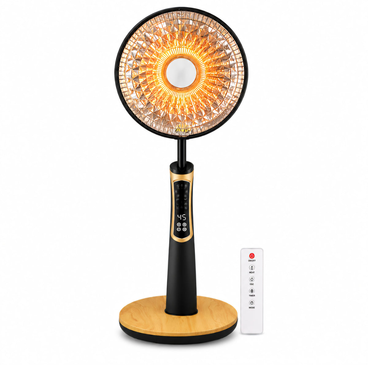 Premium 18 Inch Pedestal Rod Heater with Remote Control