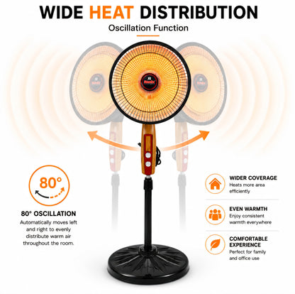 Orin Big Sun Heater 900W - Parabolic Dish Heater