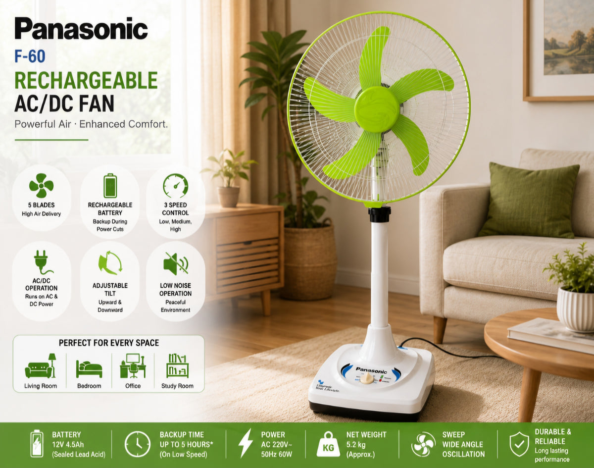 Orin Pedestal Fan 18" Rechargeable Battery Series 1