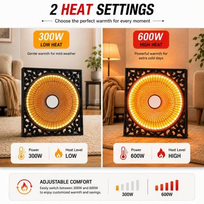 Orin 12 Inch Sun Dish Heater 600W - Classic Design