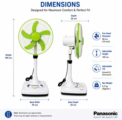 Orin Pedestal Fan 18" Rechargeable Battery Series 1