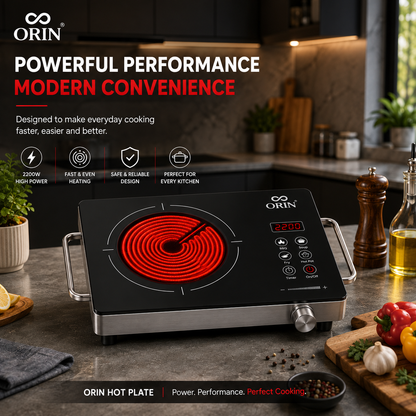 ORIN Hot Plate | Single Burner Hot Plate | Ideal For Home &amp; Outdoor Use