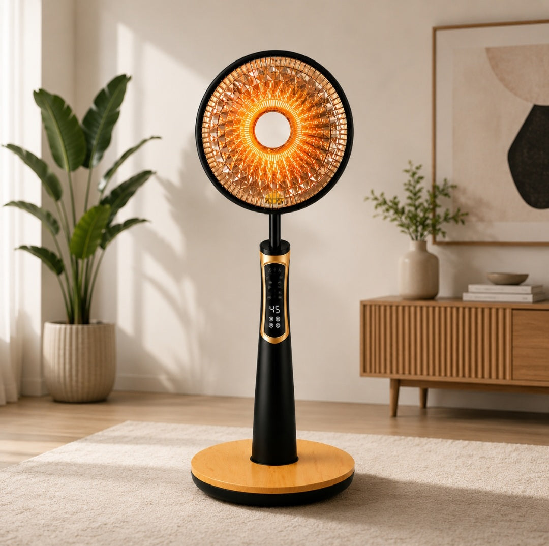 Premium 18 Inch Pedestal Rod Heater with Remote Control
