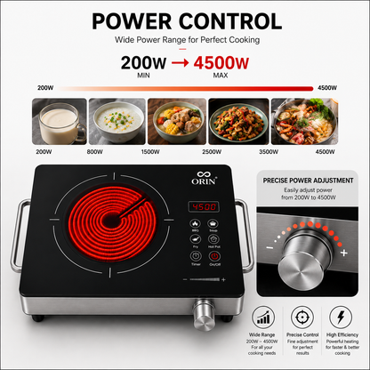ORIN Hot Plate | Single Burner Hot Plate | Ideal For Home &amp; Outdoor Use