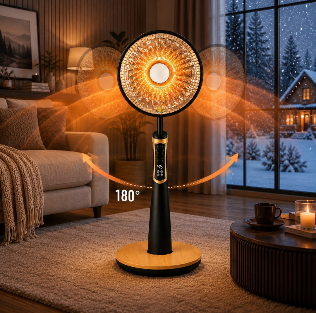 Premium 18 Inch Pedestal Rod Heater with Remote Control