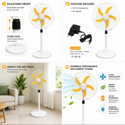 ORIN Inverter Fan 18" – High-Speed Energy-Saving Pedestal Fan - Ac/dc Pedastal fan