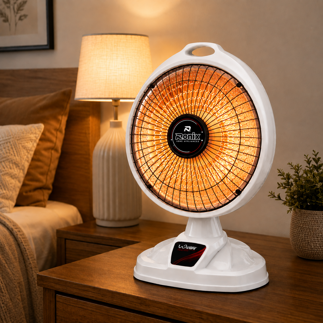 Orin 12 Inch Sun Dish Heater 600W - Sleek Design