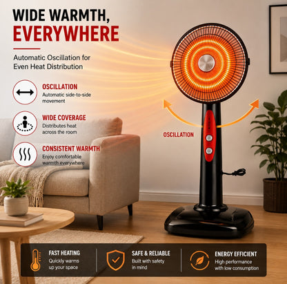 Orin 18 Inch Sun Dish Heater 1000W - Full Plastic Body