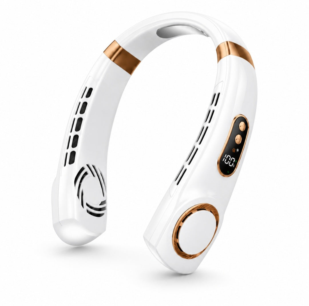 Orin Portable Bladeless Neck Fan – Rechargeable 5-Speed Wearable Cooling Fan with Digital Display